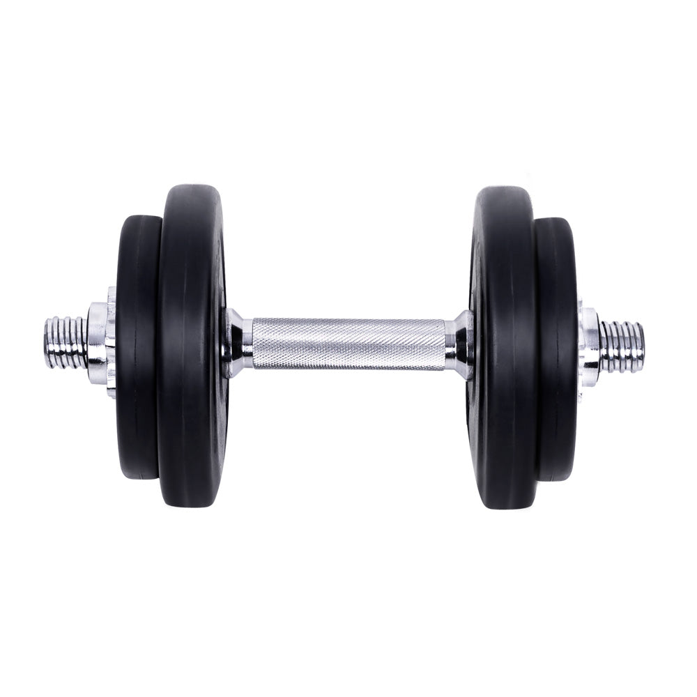 Free Weights: Everfit 20kg Dumbbell Set Weight Plates Dumbbells Lifting Bench