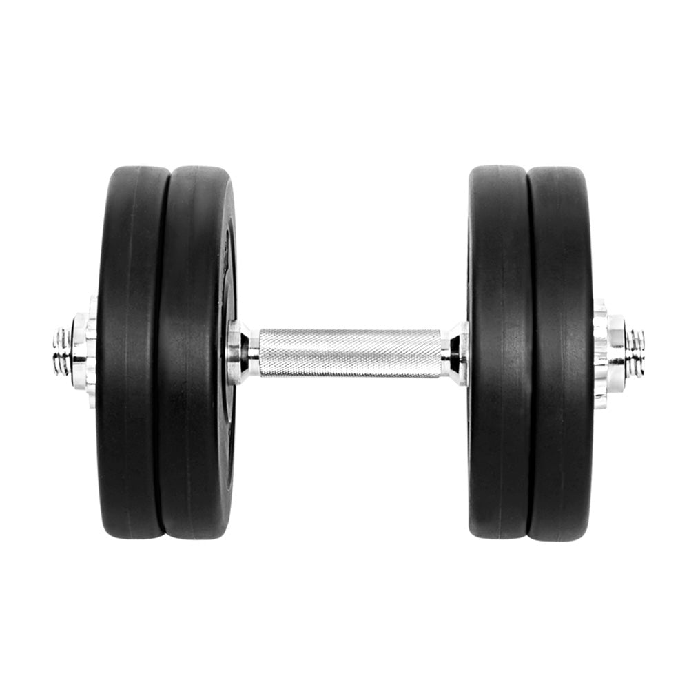 Free Weights: Everfit 25kg Dumbbell Set Weight Plates Dumbbells Lifting Bench