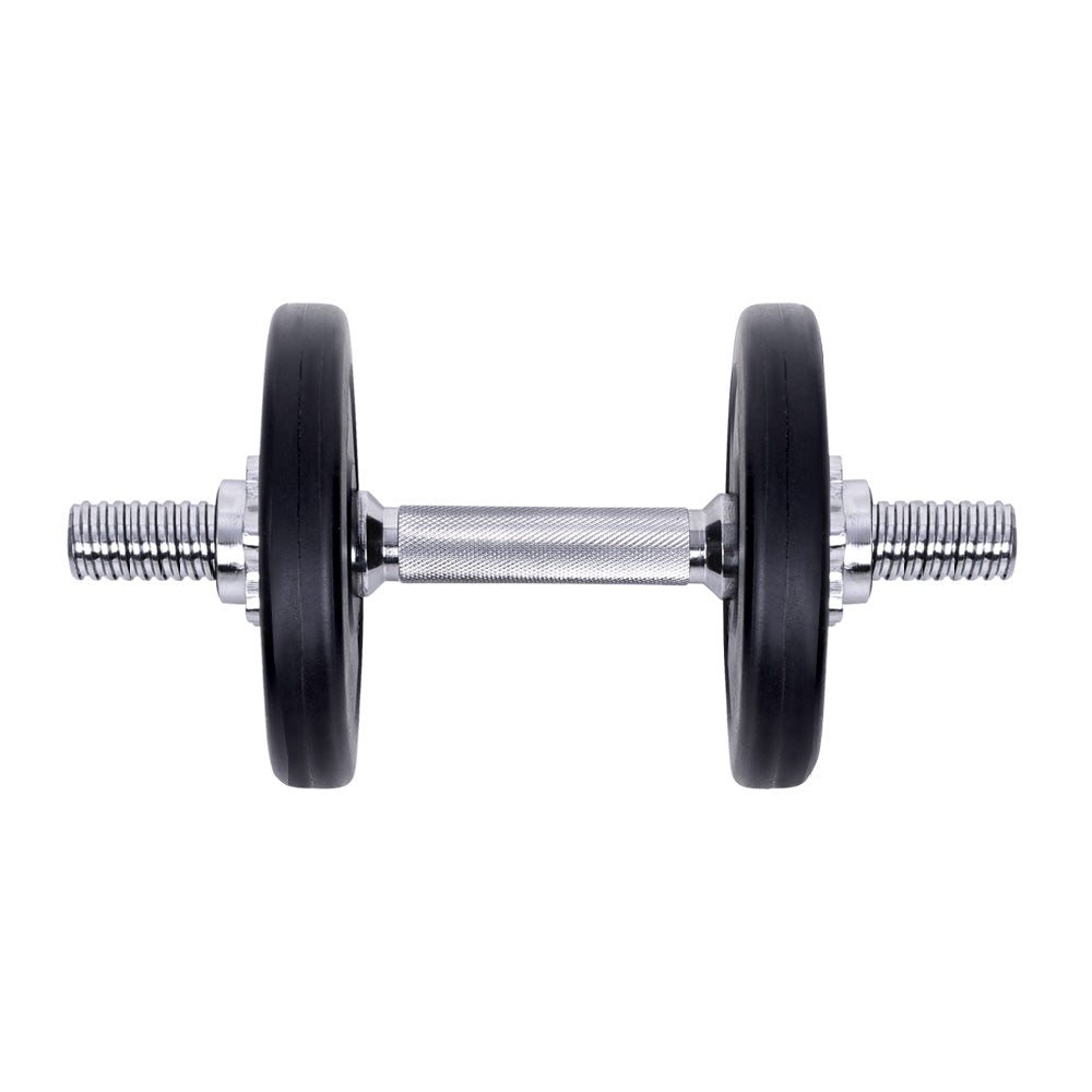 Free Weights: Everfit 10kg Dumbbell Set Weight Plates Dumbbells Lifting Bench