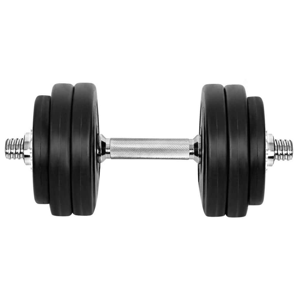Free Weights: Everfit 30kg Dumbbell Set Weight Plates Dumbbells Lifting Bench