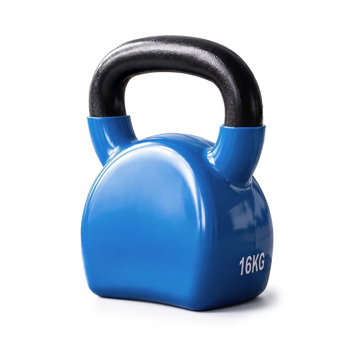 Everfit 16kg Kettlebell Cast Iron Weightlifting Bench Dumbbells Kettle Bell Blue