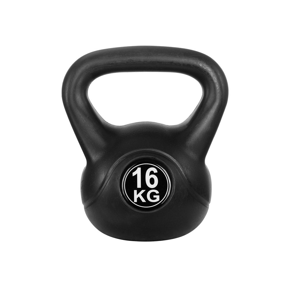 Free Weights: Everfit 16kg Kettlebell Set Weight Lifting Bench Dumbbells Kettle Bell Gym Home