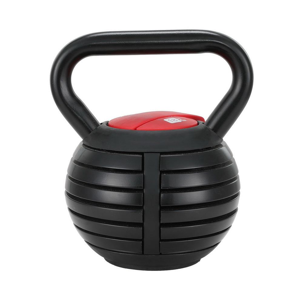 Free Weights: Everfit 18kg Adjustable Kettlebell Set Portable Kettle Bell Weight Dumbbells 10lbs 40lbs