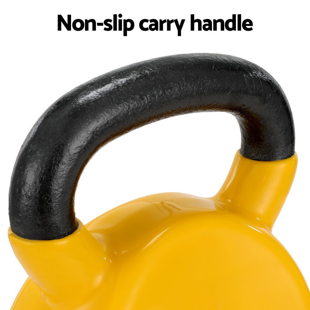 Free Weights: Everfit 20kg Kettlebell Set Weightlifting Bench Dumbbells Kettle Bell Gym Home