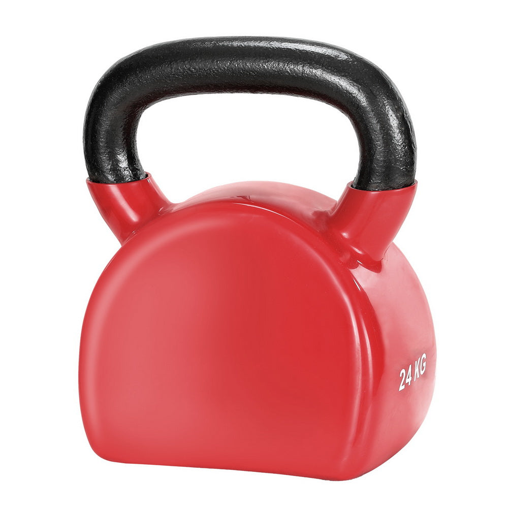 Free Weights: Everfit 24kg Kettlebell Weightlifting Bench Dumbbells Kettle Bell Gym Home