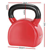 Everfit 24kg Kettlebell Weightlifting Bench Dumbbells Kettle Bell Gym Home