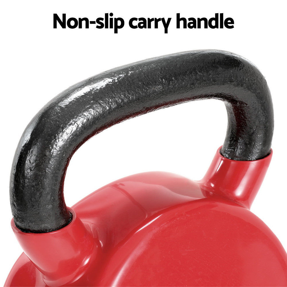 Free Weights: Everfit 24kg Kettlebell Weightlifting Bench Dumbbells Kettle Bell Gym Home