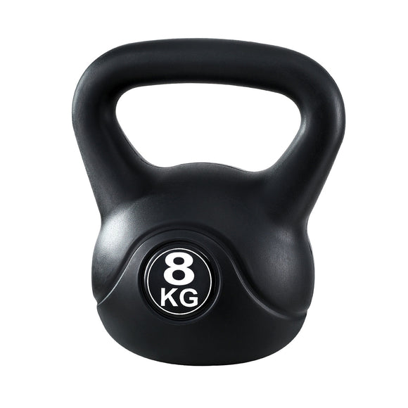 Everfit 8kg Kettlebell Set Weight Lifting Bench Dumbbells Kettle Bell Gym Home