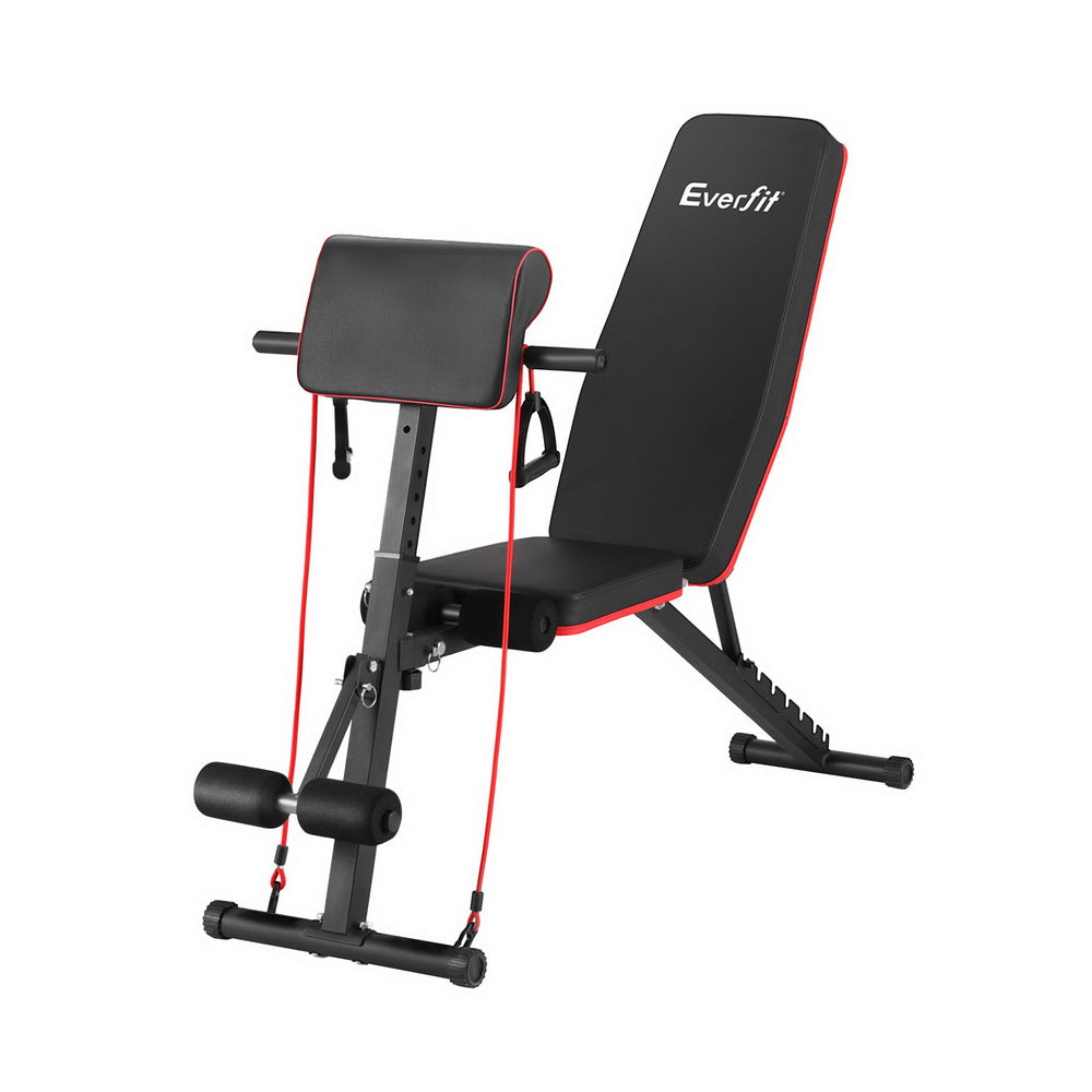 Exercise Benches: Everfit Weight Bench Adjustable Preacher Curl Bench Press Dumbbell Stool 260kg