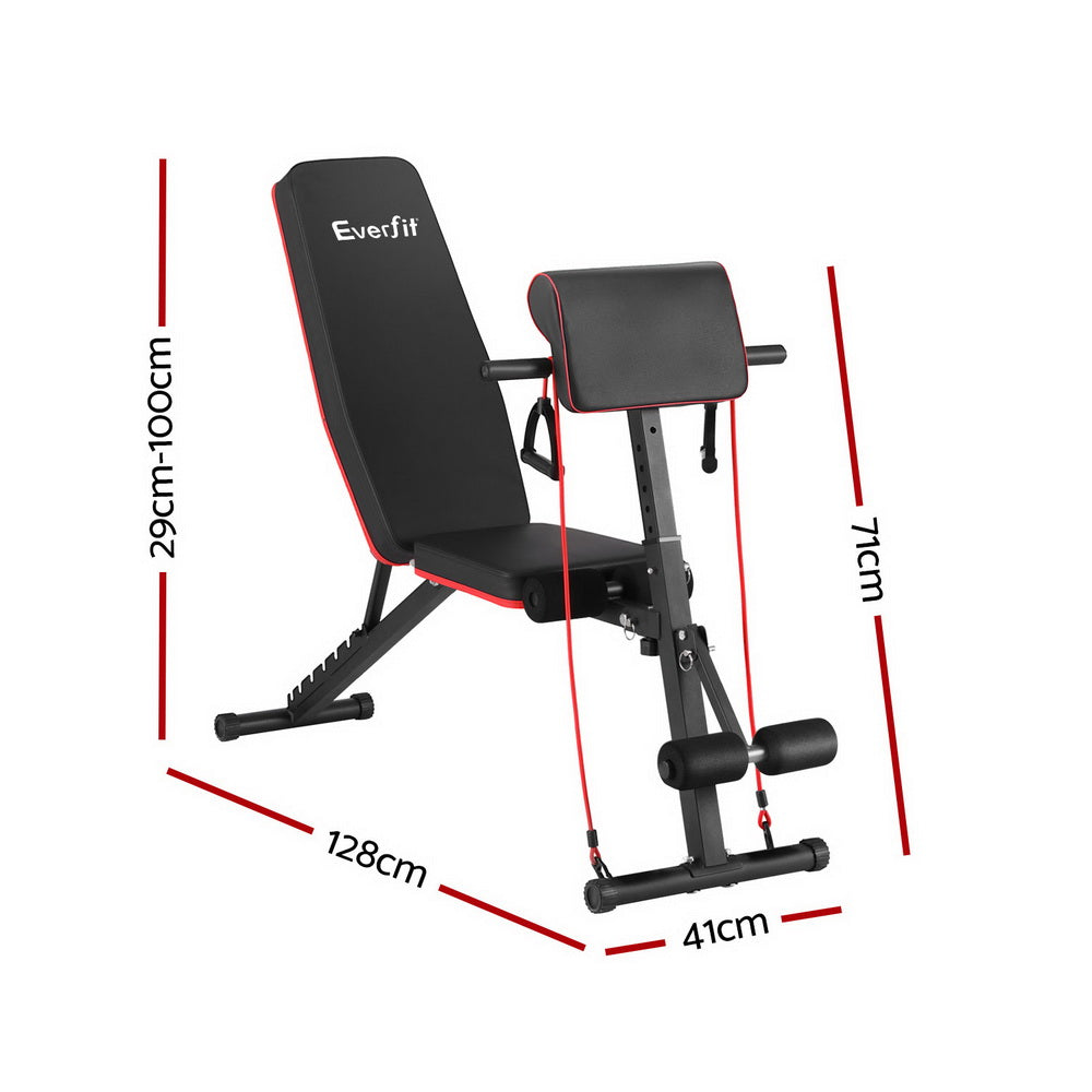 Exercise Benches: Everfit Weight Bench Adjustable Preacher Curl Bench Press Dumbbell Stool 260kg