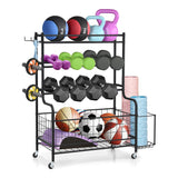 Gym Equipment & Accessories: Everfit Dumbbell Rack Weight Rack for Dumbbells Home Gym Storage Black