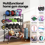 Gym Equipment & Accessories: Everfit Dumbbell Rack Weight Rack for Dumbbells Home Gym Storage Black