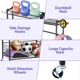 Gym Equipment & Accessories: Everfit Dumbbell Rack Weight Rack for Dumbbells Home Gym Storage Black