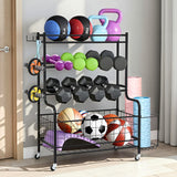 Gym Equipment & Accessories: Everfit Dumbbell Rack Weight Rack for Dumbbells Home Gym Storage Black