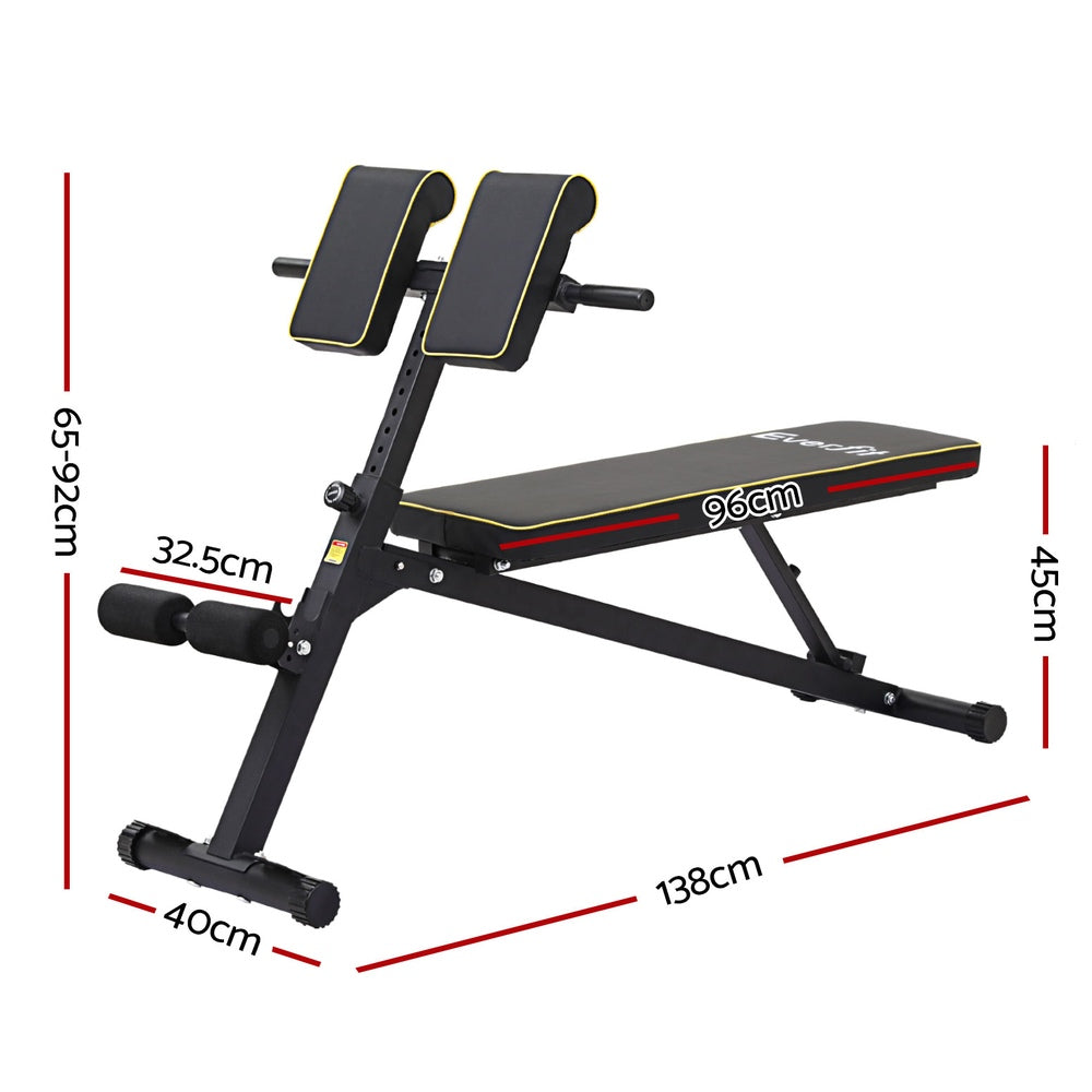 Exercise Benches: Everfit Roman Chair Adjustable Weight Bench Strength Training Preacher Curls