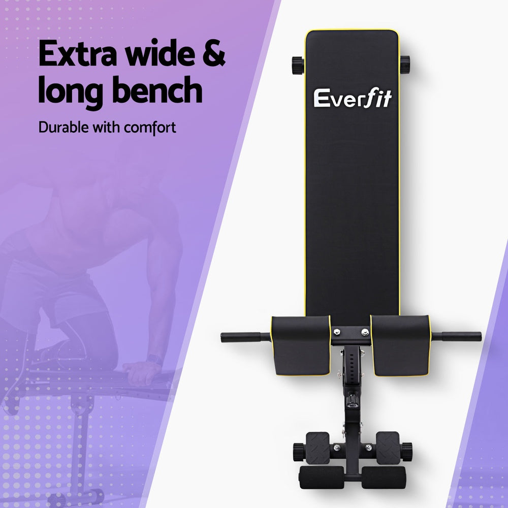 Exercise Benches: Everfit Roman Chair Adjustable Weight Bench Strength Training Preacher Curls