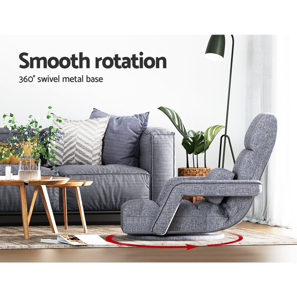 Sofas & Sofa Beds: Artiss Floor Chair Lounge Sofa Swivel Grey