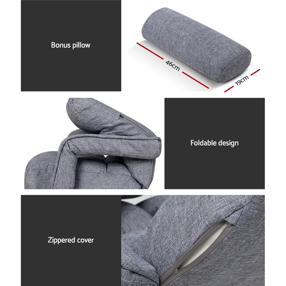 Sofas & Sofa Beds: Artiss Floor Chair Lounge Sofa Swivel Grey