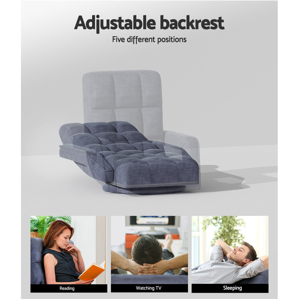 Sofas & Sofa Beds: Artiss Floor Chair Lounge Sofa Swivel Charcoal