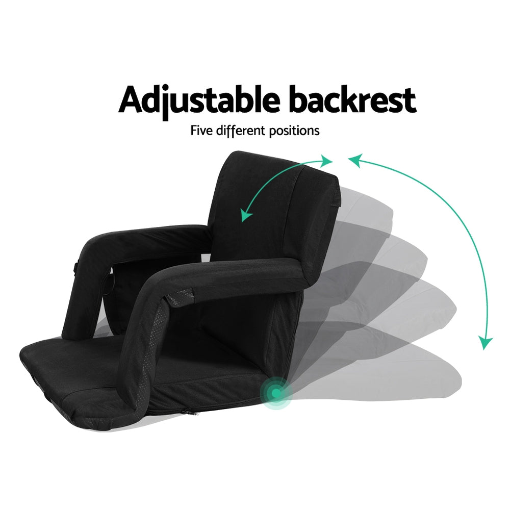 Arm Chairs & Recliners: Artiss Lounge Sofa Bed With Armrest Heated Floor Recliner Futon Couch Folding Chair Cushion