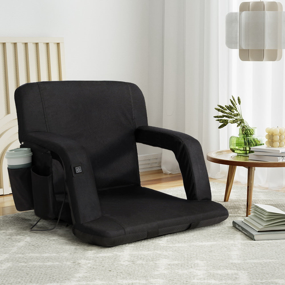 Arm Chairs & Recliners: Artiss Lounge Sofa Bed With Armrest Heated Floor Recliner Futon Couch Folding Chair Cushion
