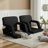 Artiss 2X Floor Lounge Sofa Bed With Armrest Heated Cushion