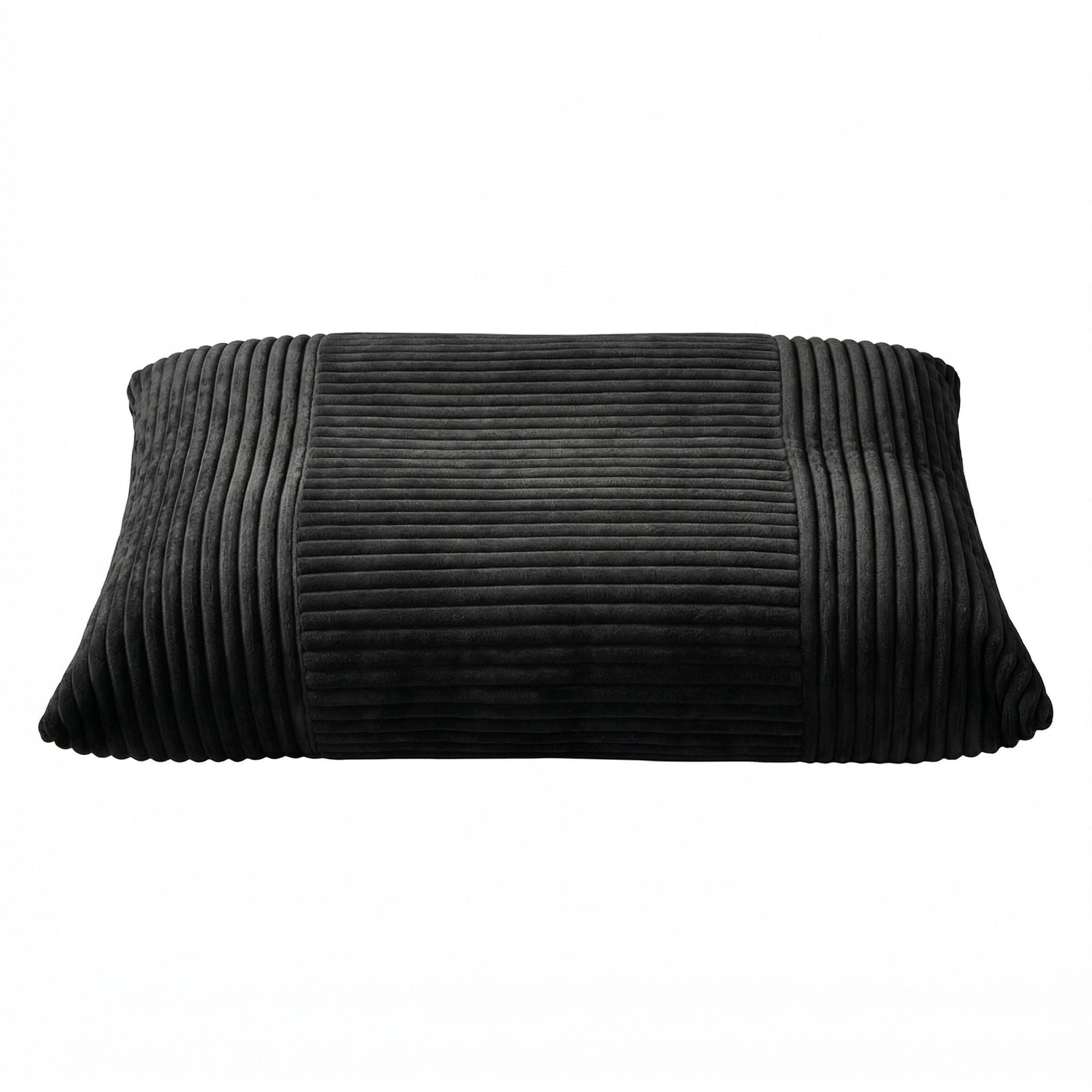 Artiss 3-in-1 Bean Bag Chair for Living Room Convertible Floor Sofa Dark Grey