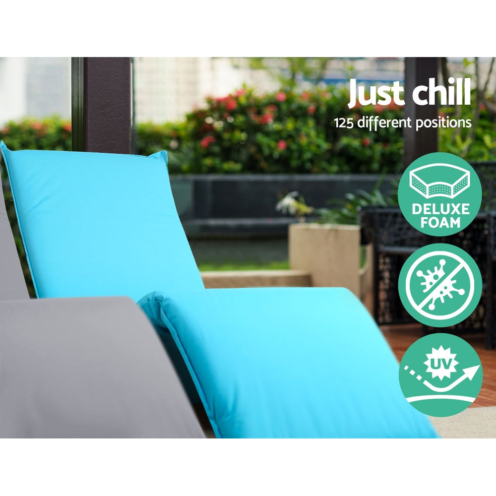 Arm Chairs & Recliners: Artiss Floor Lounge Sofa Camping Chair Blue