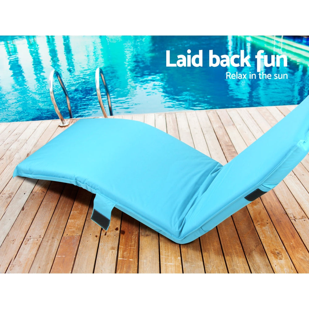 Arm Chairs & Recliners: Artiss Floor Lounge Sofa Camping Chair Blue