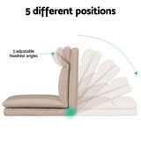 Arm Chairs & Recliners: Artiss 4XFloor Chair Sofa Linen Beige