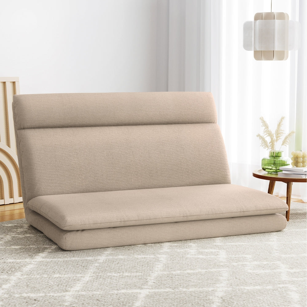 Sofas & Sofa Beds: Artiss Floor Chair Sofa 2 Seater Linen Beige