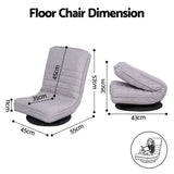 Arm Chairs & Recliners: Ariss Swivel Floor Chair 360 Adjustable Foldable Lounge Seat Floor Sofa Chair Grey