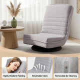 Arm Chairs & Recliners: Ariss Swivel Floor Chair 360 Adjustable Foldable Lounge Seat Floor Sofa Chair Grey