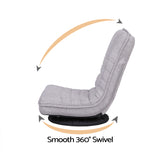 Artiss 2 Swivel Floor Chair 360 Adjustable Foldable Lounge Seat Floor Sofa Chair Grey