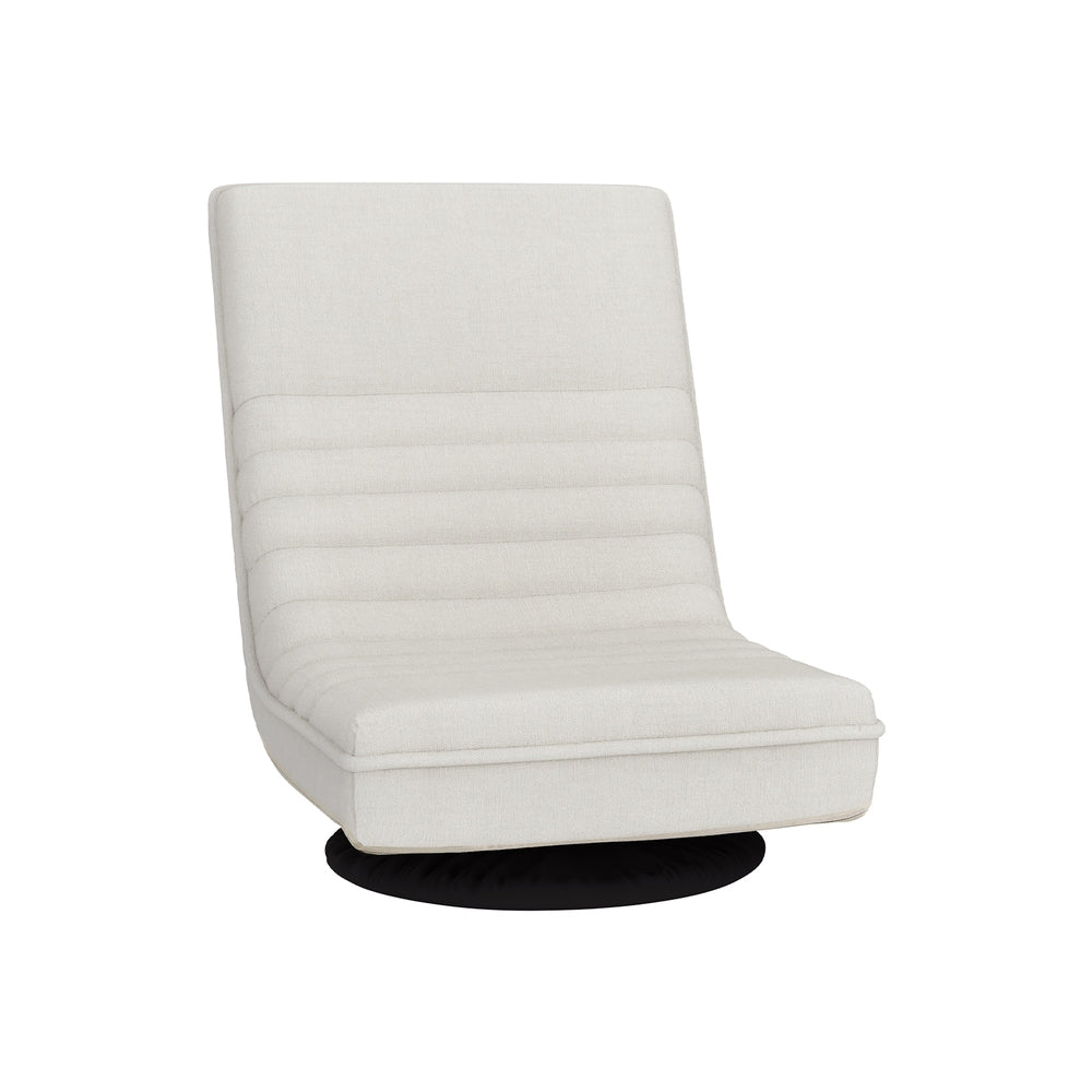Arm Chairs & Recliners: Artiss Floor Lounge Sofa Swivel Foldable Linen White
