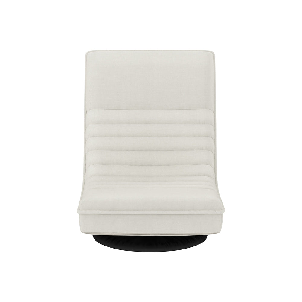 Arm Chairs & Recliners: Artiss Floor Lounge Sofa Swivel Foldable Linen White