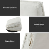 Arm Chairs & Recliners: Artiss 2XFloor Chair Lounge Sofa Swivel Foldable Linen White