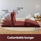 Arm Chairs & Recliners: Artiss Floor Lounge Sofa Bed Foldable 2 Seater Orange