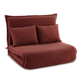 Arm Chairs & Recliners: Artiss Floor Lounge Sofa Bed Foldable 2 Seater Orange