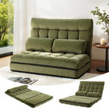 Arm Chairs & Recliners: ArtissLounge Sofa Bed 2 seater Green Fabric