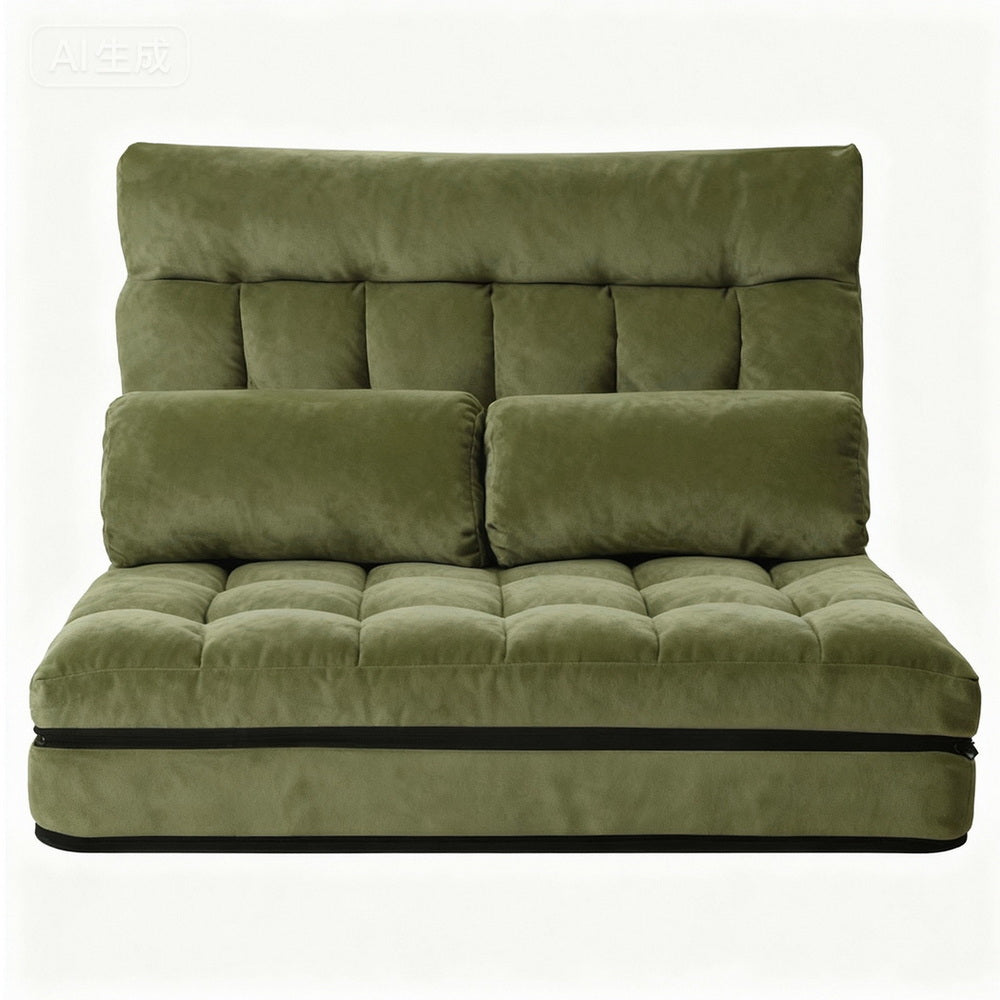 Arm Chairs & Recliners: ArtissLounge Sofa Bed 2 seater Green Fabric