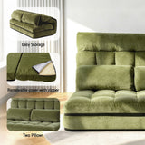 Arm Chairs & Recliners: ArtissLounge Sofa Bed 2 seater Green Fabric