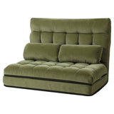 Arm Chairs & Recliners: ArtissLounge Sofa Bed 2 seater Green Fabric