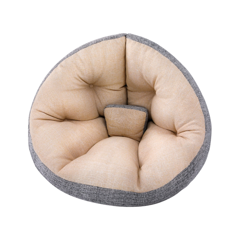Arm Chairs & Recliners: Artiss Floor Lounge Sofa Bed Chair Foldable Washable Beige