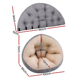 Arm Chairs & Recliners: Artiss Floor Lounge Sofa Bed Chair Foldable Washable Beige