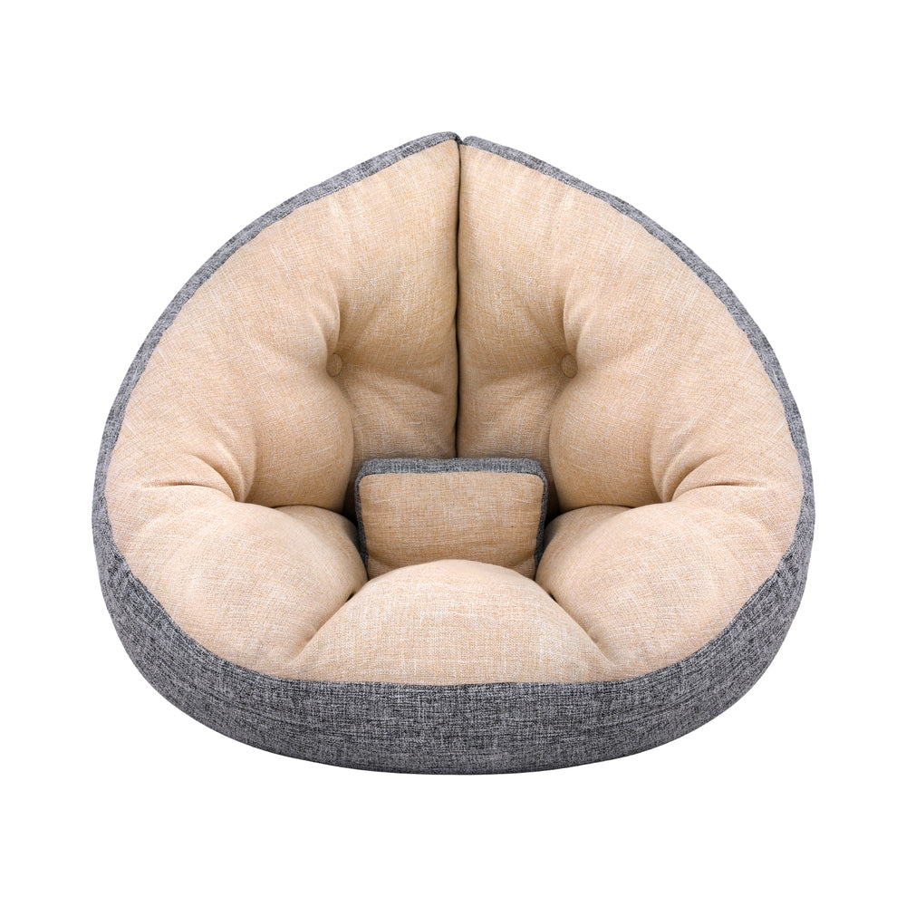 Arm Chairs & Recliners: Artiss Floor Lounge Sofa Bed Chair Foldable Washable Beige