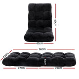 Arm Chairs & Recliners: Artiss 4X Lounge Sofa Bed Flannel Fabric Black