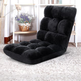 Arm Chairs & Recliners: Artiss 4X Lounge Sofa Bed Flannel Fabric Black