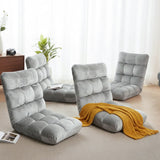 Arm Chairs & Recliners: Artiss 4X Lounge Sofa Bed Flannel Fabric Grey