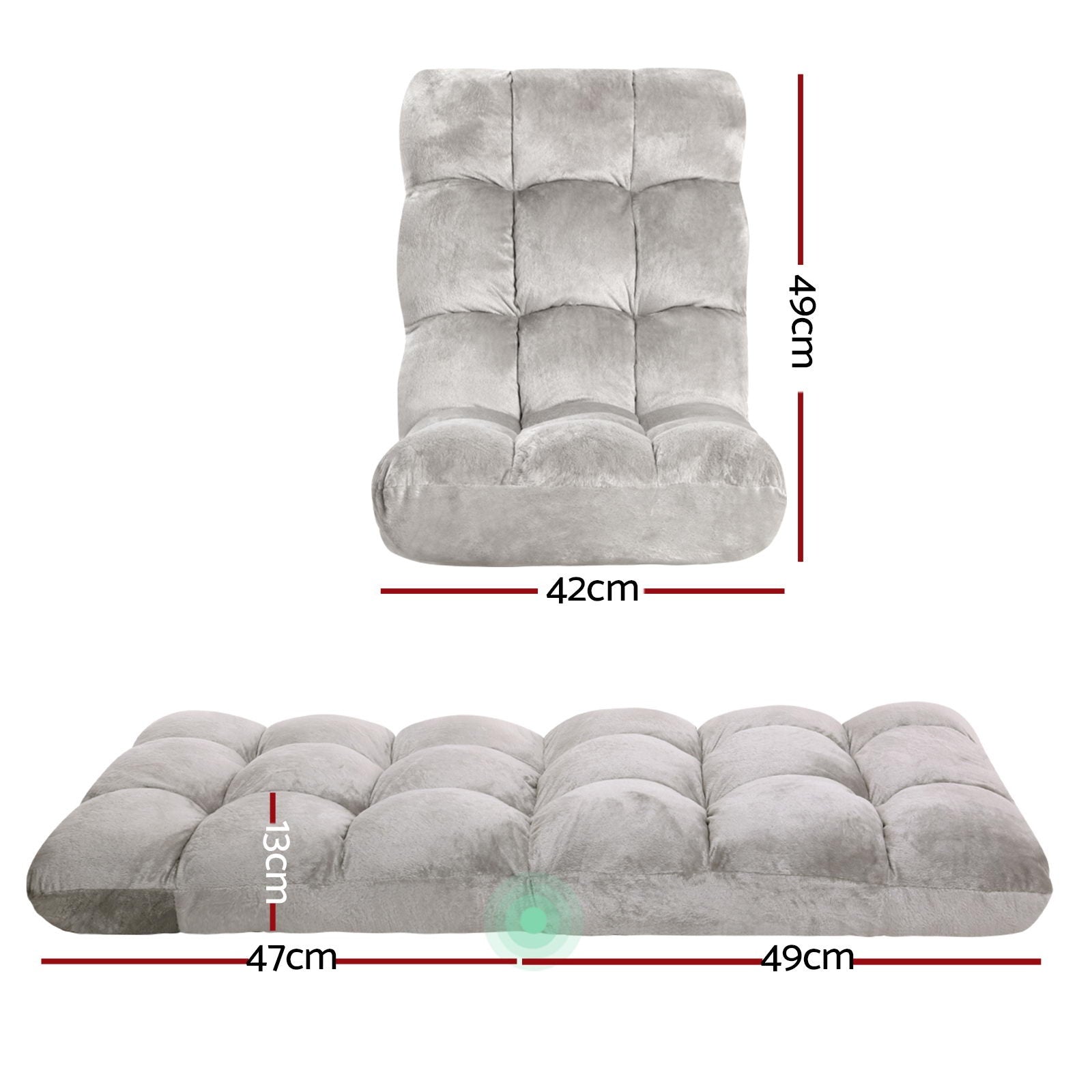 Arm Chairs & Recliners: Artiss 4X Lounge Sofa Bed Flannel Fabric Grey